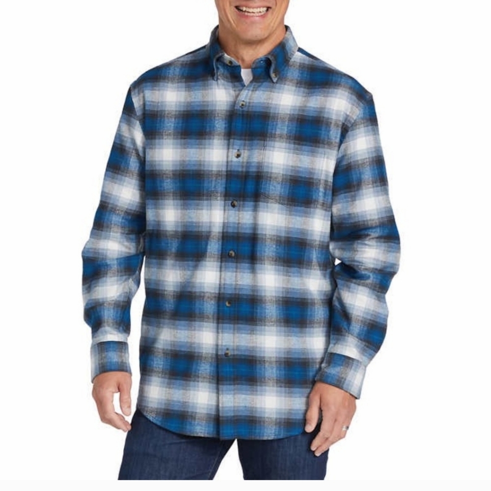 Pendleton Mens Cotton Flannel Shirt, Medium